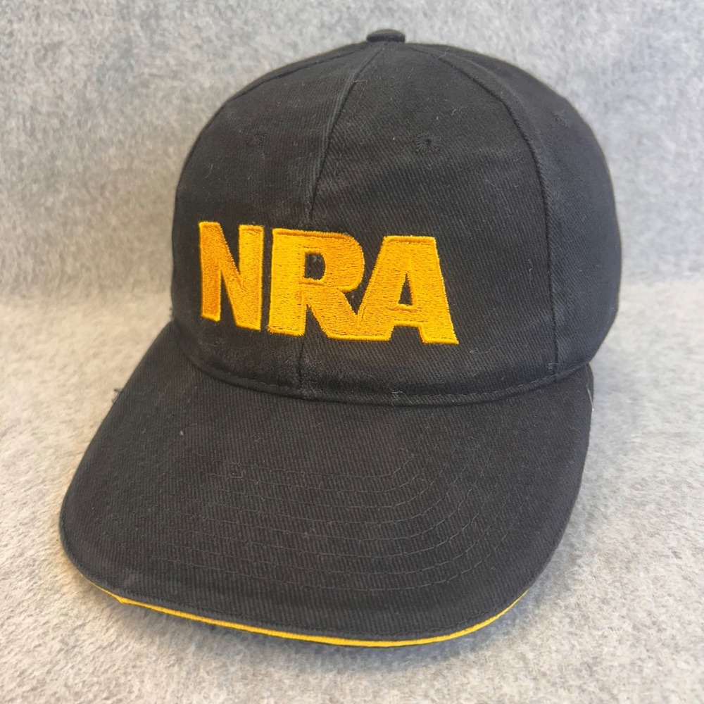 NRA Men Black NRA Baseball Hat American Flag Adjustable OSFM